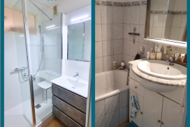 Aménagement Salle de bain avec douche pour personne âgée AVIGNON